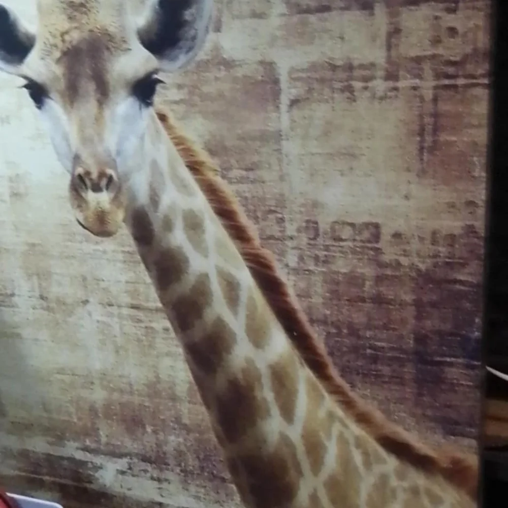 Giraffe Wall Art in Brown and Tan